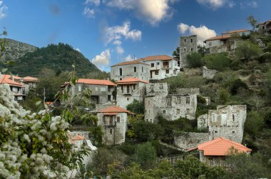 Stemnitsa köyü, Menalon Dağı, Moreloponnese, Arcadia. Yunanistan