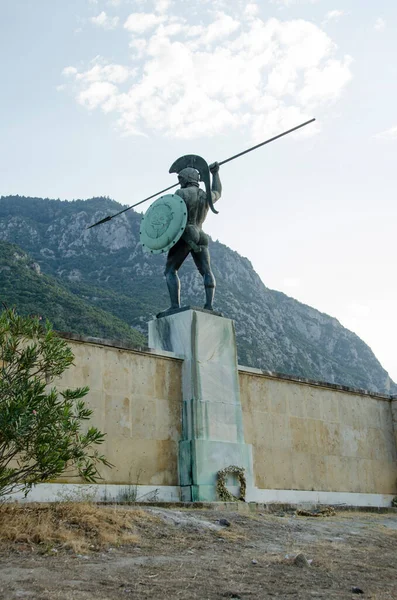 ギリシャのテルモパイルでレオニダス王 — ストック写真