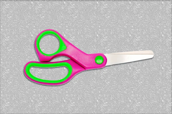 Nożyczki Szkolne Lub Biurowe Izolowane Tle Tekstury — Zdjęcie stockowe