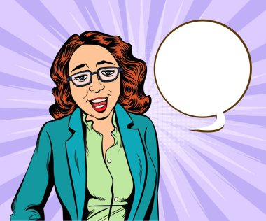 İş kadınının keyfi yerinde, mutlu. el çizimi biçim vektör tasarımı illüstrasyonu