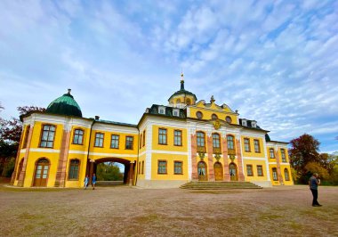 Weimar, Thüringen 'deki güzel tarihi Belvedere sarayı.