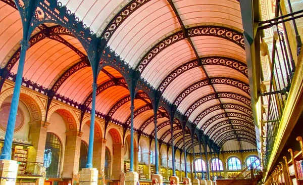 Čtenárna Pařížské Knihovně Saint Genevieve Royalty Free Stock Obrázky