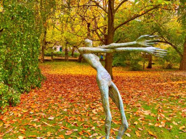 Perşembe 'deki Jena botanik bahçesinde sonbahar.