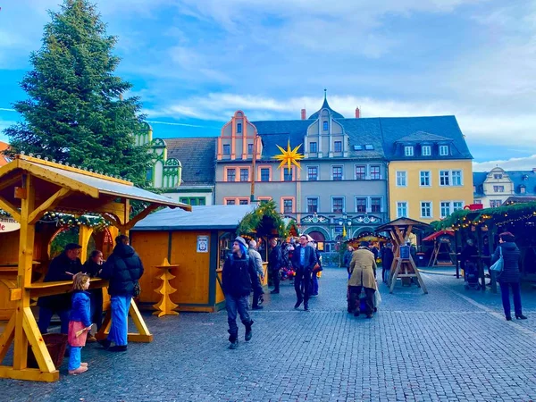 Doğu Almanya 'da Weimar' da Noel pazarı