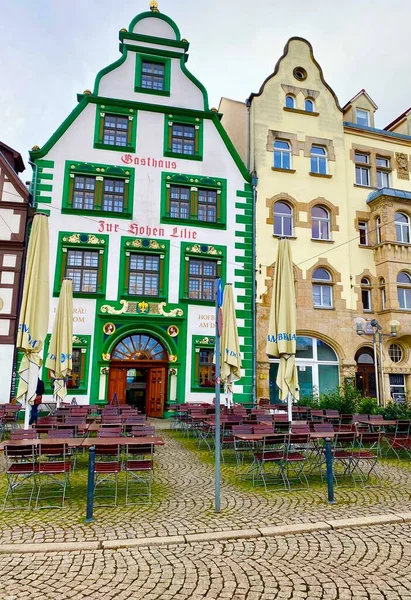 Almanya Nın Büyüleyici Ortaçağ Kasabası Erfurt — Stok fotoğraf