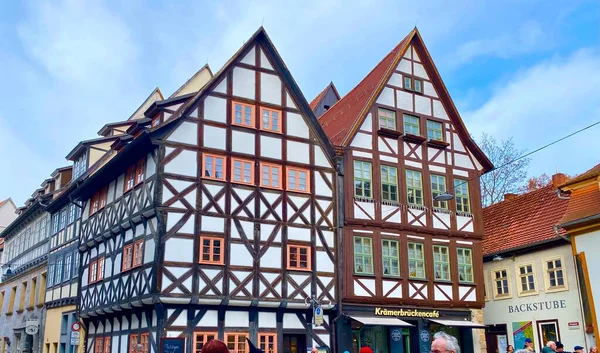 Очаровательный Средневековый Город Эрфурт Германии — стоковое фото