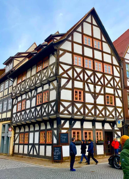 Het Charmante Middeleeuwse Stadje Erfurt Duitsland — Stockfoto