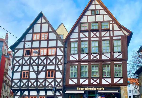 Encantadora Ciudad Medieval Erfurt Alemania — Foto de Stock