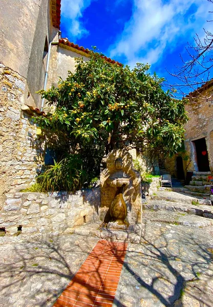 Stezka Středověké Vesnici Eze Jihu Francie — Stock fotografie