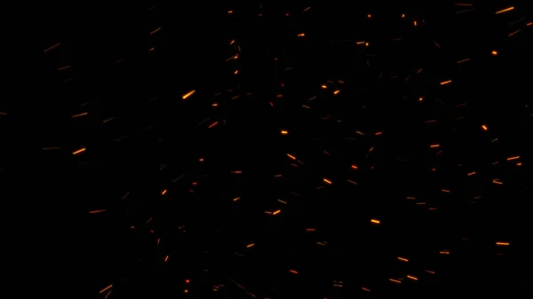 Brennender Aschehintergrund Funkenflug Flimmernde Abstrakte Teilchen — Stockfoto