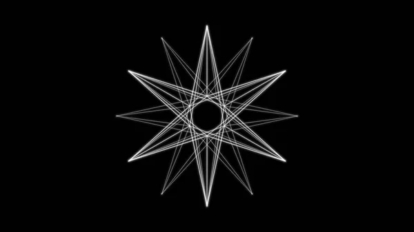 多角形の星形のHud要素を流れる 線と点を結ぶプラススタイル — ストック写真
