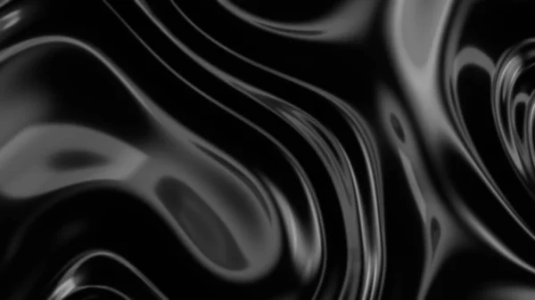 滑らかな絹の波状の黒い布 アブストラクトノイズ暗背景 — ストック写真