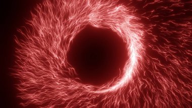 Parlak kıvılcımlar etrafında dönen parçacıklar. Arka planda havai fişekler