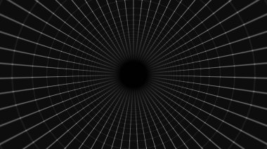 Soyut Plexus tünelinden geç. Noktalar ve çizgiler bağlantılı.