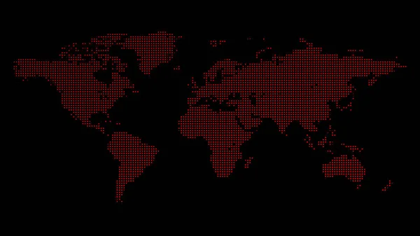 Mapa Mundo Partir Partículas Pontos Planeta Digital Terra — Fotografia de Stock