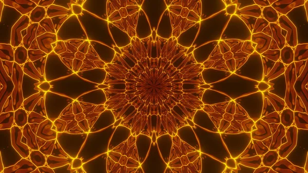 Soyut Kozmik Kaos Arka Planı Sıvı Hipnotik Işınlardan Simetrik Kaleydoskop — Stok fotoğraf