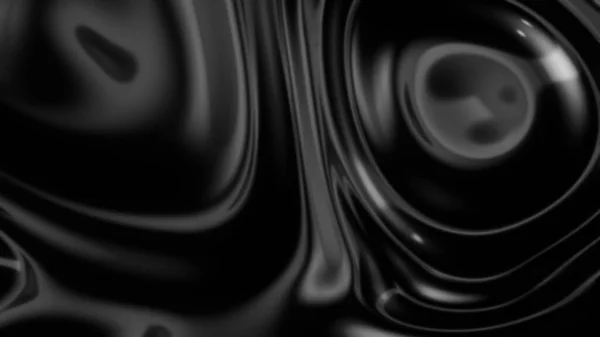Tela Negra Ondulada Seda Lisa Ruido Abstracto Fondo Oscuro — Foto de Stock