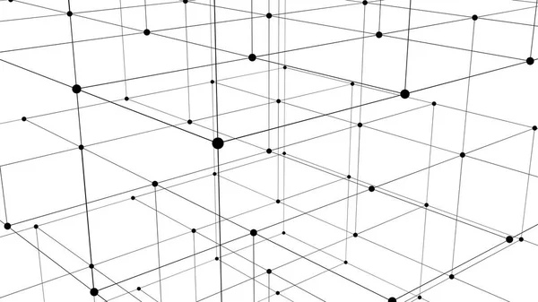 Fundo Tecnologia Abstrata Linhas Pontos Cenário Geométrico Espaço Plexo — Fotografia de Stock