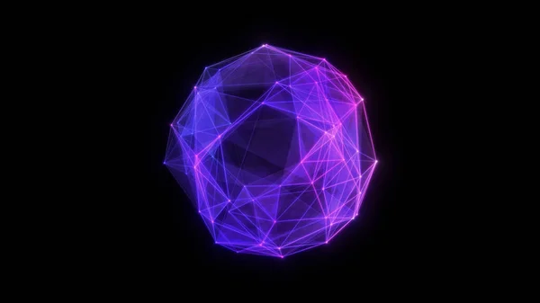 要約技術線や点からの球の背景 幾何学的背景 — ストック写真