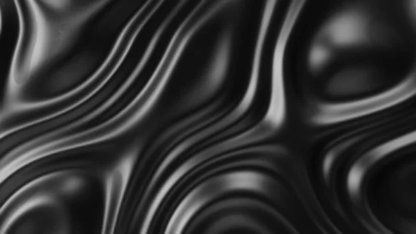 Tela Negra Ondulada Seda Lisa Ruido Abstracto Fondo Oscuro — Foto de Stock