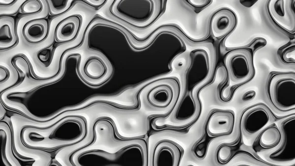 Gladde Fractal Ruis Gestreepte Elementen Het Oppervlak Heldere Zwart Witte — Stockfoto