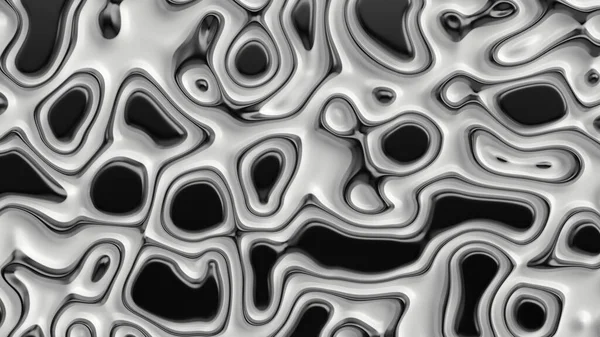 Éléments Lisses Rayés Bruit Fractal Sur Surface Fond Lumineux Noir — Photo