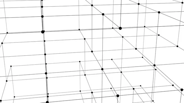 Abstrakt Teknik Bakgrund Från Linjer Och Prickar Plexus Utrymme Geometrisk — Stockfoto