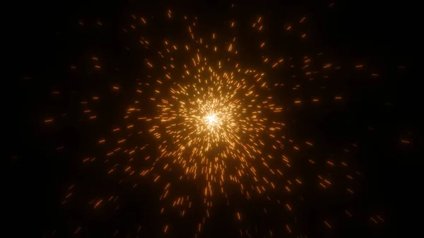 飛んでいる火花粒子の明るい輝く円 背景のような花火 — ストック写真