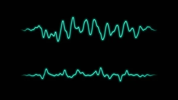 Schallwellenleitungssignal Wellenförmiges Audio Spektrum Fui Hud Element — Stockfoto