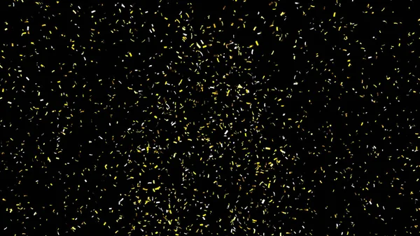 Explosão Confetti Partículas Festivas Douradas Queda — Fotografia de Stock