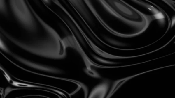 Tecido Preto Ondulado Seda Lisa Ruído Abstrato Fundo Escuro — Fotografia de Stock