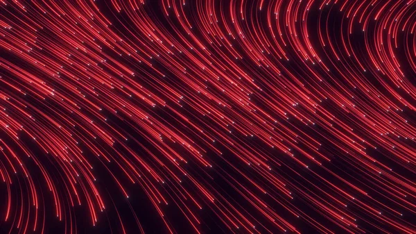 Futuristisk Ström Neonstrålar Partikelspår Bakgrund Kommunikation Och Teknik — Stockfoto