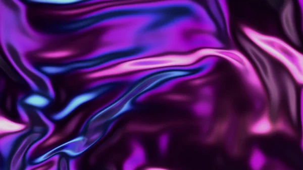 未来的虹彩降下ホログラフィック波 金属箔の背景 波面のネオンカラー — ストック写真