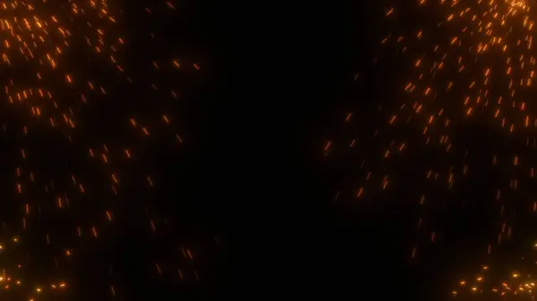 Hell Glühende Funken Sprühen Teilchen Entgegen Feuerwerk Als Hintergrund — Stockfoto