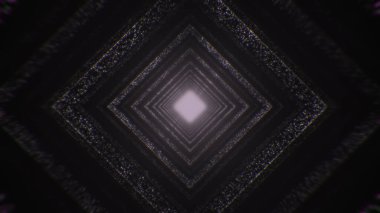 Noktalardan soyut teknoloji dijital LED tüneline gir. Parlak arkaplan