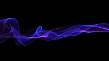 Soyut akışkan pürüzsüz fraktal dalgalar arka planı. Dijital ağ. Büyük Veri