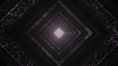 Noktalardan soyut teknoloji dijital LED tüneline gir. Parlak arkaplan