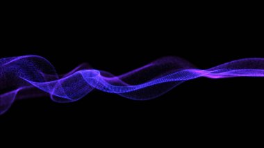 Soyut akışkan pürüzsüz fraktal dalgalar arka planı. Dijital ağ. Büyük Veri