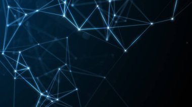 Noktalardan ve çizgilerden soyut teknoloji geçmişi. Boşluk geometrik arkaplanı