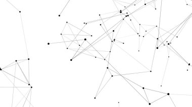 Noktalardan ve çizgilerden soyut teknoloji geçmişi. Pleksus uzayı geometrik arkaplan