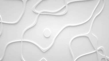 Yüzeyde pürüzsüz fraktal ses çizgili dalgalar. Parlak, sütlü arka plan.