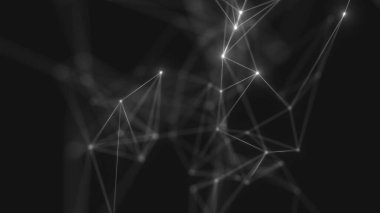 Noktalardan ve çizgilerden soyut teknoloji geçmişi. Pleksus uzayı geometrik arkaplan
