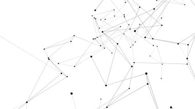 Noktalardan ve çizgilerden soyut teknoloji geçmişi. Pleksus uzayı geometrik arkaplan