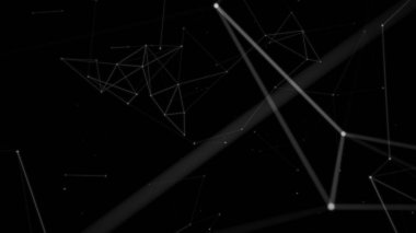 Animasyon çizgileri ve noktalardan soyut teknoloji arka planı. Geometrik arkaplan