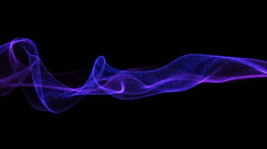 Soyut akışkan pürüzsüz fraktal dalgalar arka planı. Dijital ağ. Büyük Veri