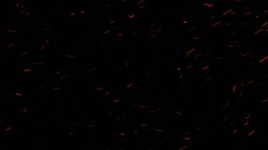 Yanan kül arka planı. Kıvılcımlar. Titrek soyut Parçacıklar