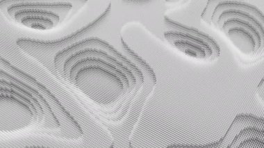 Katmanlı animasyon çemberlerinin fraktal arka planı. Topografik harita, soyut arkaplan gibi arazi