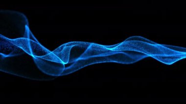 Soyut akışkan pürüzsüz fraktal dalgalar arka planı. Dijital Ağ Kusursuz Döngüsüz Canlandırma