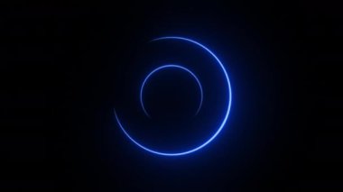 Dönen renkli parlak vuruşlar. Neon ışık çemberi. Kusursuz döngü