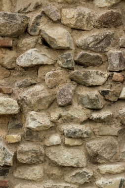 Empty,brown color,brick wall background.Fulled vertical frame
